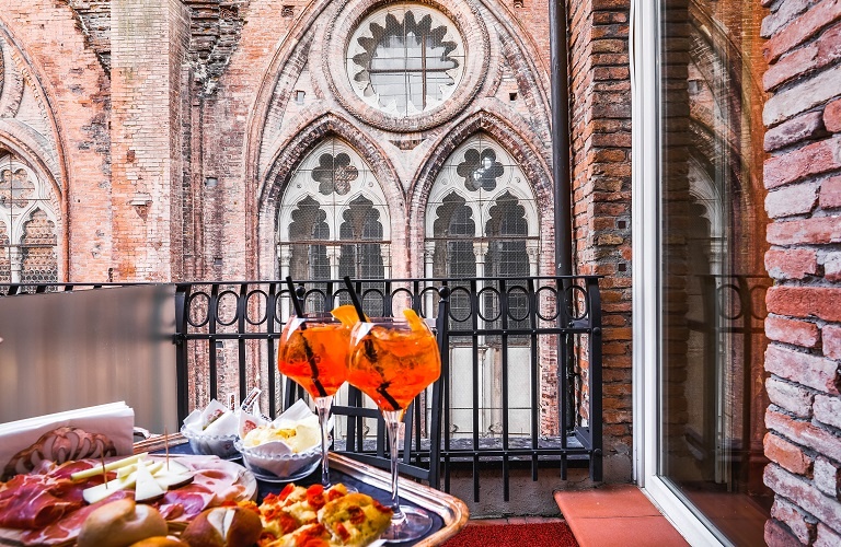 Deluxe doppelzimmer mit terrasse  Art Hotel Commercianti Bologna