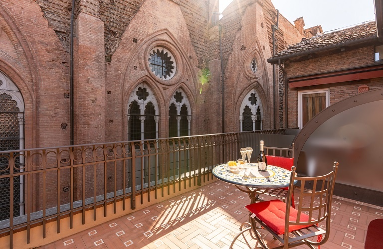 Deluxe doppelzimmer mit terrasse  Art Hotel Commercianti Bologna